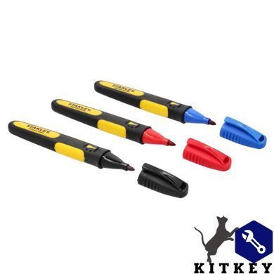 Набор из трех плоских маркеров FatMax&reg; с острым наконечником и стойкими чернилами STANLEY 0-47-322