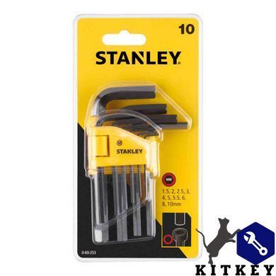Набор из десяти шестигранных метрических ключей STANLEY 0-69-253