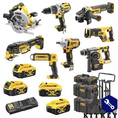 Набір з восьми інструментів акумуляторних DeWALT DCK856P4