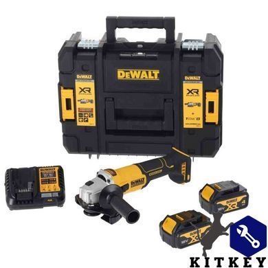 Шліфмашина кутова - болгарка акумуляторна безщіткова DeWALT DCG407M2T