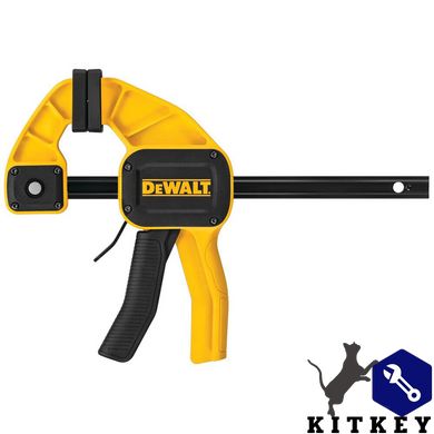 Струбцина L триггерна з максимальним зусиллям стиснення 135 кг DeWALT DWHT0-83192