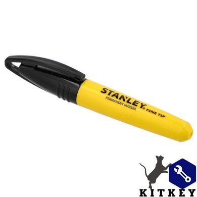 Мини - маркер с заостренным наконечником черного цвета длиной 90 мм STANLEY 1-47-324