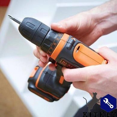 Дрель-шуруповерт аккумуляторная BLACK+DECKER BDCDD12KB