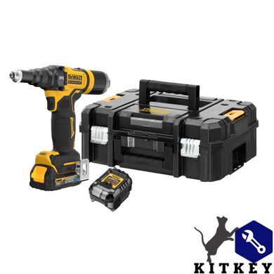 Заклёпочник аккумуляторный бесщёточный DeWALT DCF403E1GT