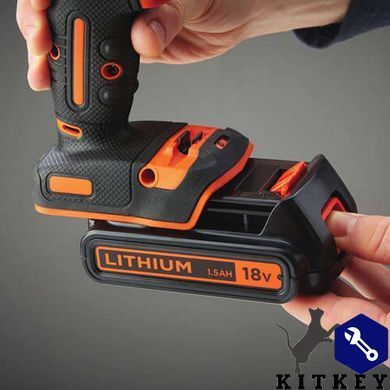 Дриль-шуруповерт акумуляторний ударний BLACK+DECKER BDCHD18KB