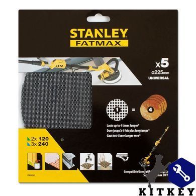 Абразивна сітка до ексцентрикових шліфувальних машин STANLEY STA39297
