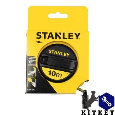 Рулетка измерительная FIBERGLASS длиной 10 м, шириной 12,7 мм, в пластмассовом корпусе STANLEY 0-34-295
