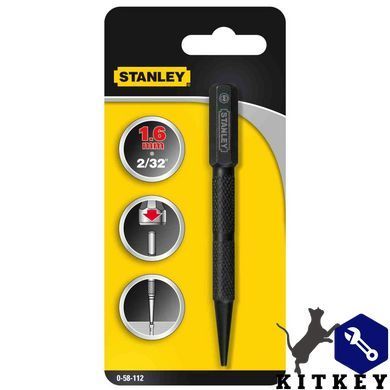 Пробоєць Nail Set завдовжки 101 мм і діаметром робочої частини 1.6 мм STANLEY 0-58-112
