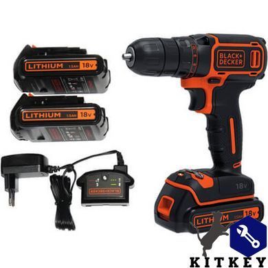 Дриль-шурупокрут акумуляторний BLACK+DECKER BDCDD186KB