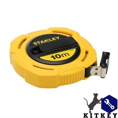 Рулетка измерительная FIBERGLASS длиной 10 м, шириной 12,7 мм, в пластмассовом корпусе STANLEY 0-34-295