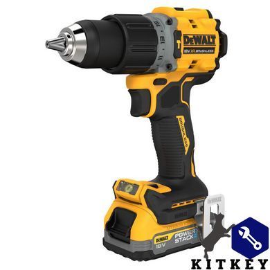 Дрель-шуруповёрт аккумуляторная бесщёточная ударная DeWALT DCD805E1T