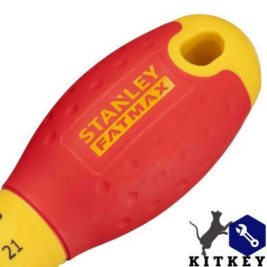 Отвертка электрика FatMax VDE 1000V изолированная с жалом под шлиц Pz2 длиной 125 мм STANLEY 0-65-419