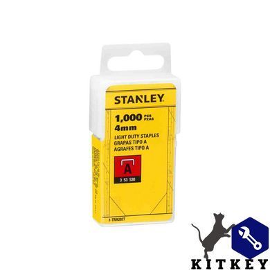 Скоби тип А висотою 4 мм, для степлера ручного Light Duty, в упаковці 1000 шт STANLEY 1-TRA202T