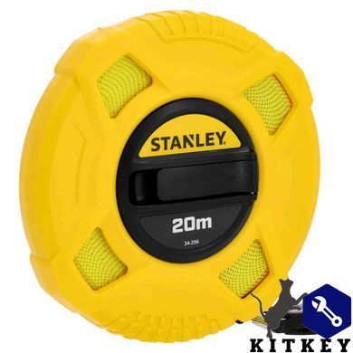 Рулетка измерительная FIBERGLASS длиной 20 м, шириной 12,7 мм, в пластмассовом корпусе STANLEY 0-34-296