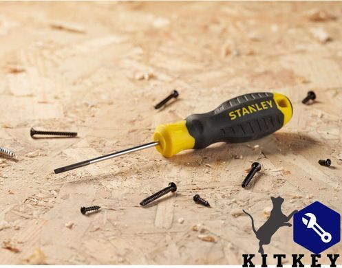 Отвертка Cushion Grip длиной 60 мм с параллельным жалом под шлиц SL 2.5 STANLEY STHT16151-0