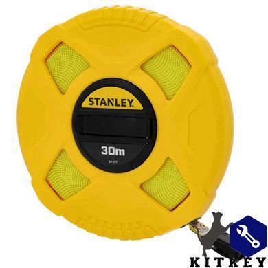Рулетка измерительная FIBERGLASS длиной 30 м, шириной 12,7 мм, в пластмассовом корпусе STANLEY 0-34-297