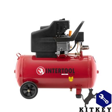 Компресор 50 л, 1500 Вт, 220 В, 8 aтм, 206 л/хв. INTERTOOL PT-0003