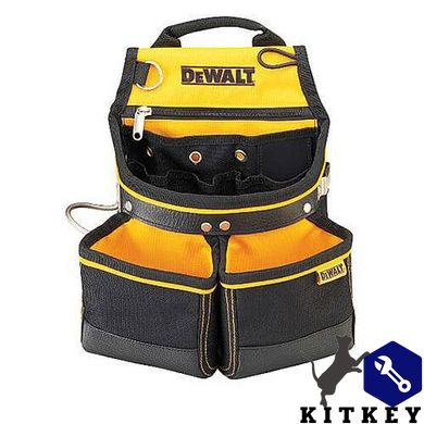 Поясная сумка с двумя карманами под крепеж и скобой для молотка DeWALT DWST1-75650