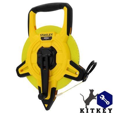 Рулетка измерительная PowerWinder Fiberglassдлиной 100 м шириной 12.7 мм STANLEY 2-34-777