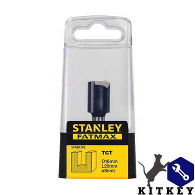 Фреза по дереву пазовая прямая диаметром 16 мм STANLEY STA80302