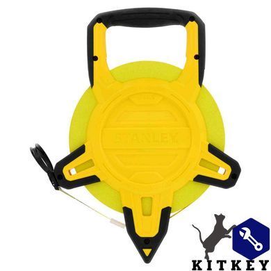 Рулетка измерительная PowerWinder Fiberglassдлиной 100 м шириной 12.7 мм STANLEY 2-34-777