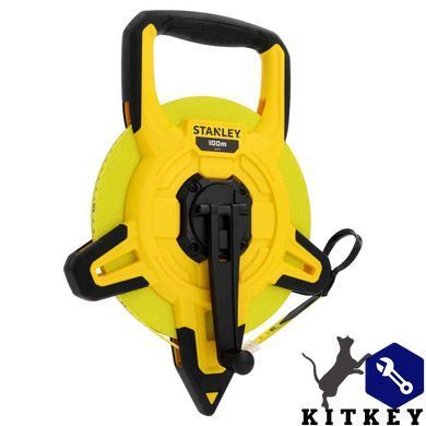 Рулетка измерительная PowerWinder Fiberglassдлиной 100 м шириной 12.7 мм STANLEY 2-34-777