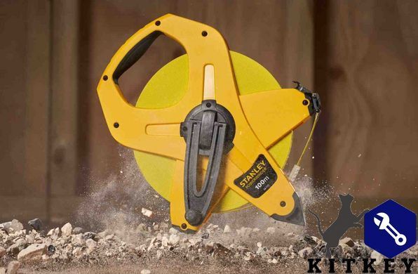 Рулетка измерительная PowerWinder Fiberglassдлиной 100 м шириной 12.7 мм STANLEY 2-34-777