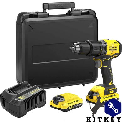 Дрель-шуруповерт ударный бесщёточный аккумуляторный STANLEY FATMAX SFMCD715D2K