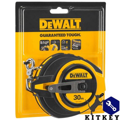 Рулетка вимірювальна Steel, 30 м х 10 мм DeWALT DWHT0-34093