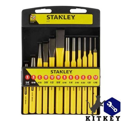 Набір з дванадцяти бородків і зубил слюсарних STANLEY 4-18-299