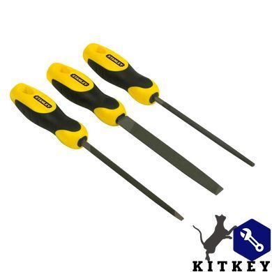 Набір з трьох напилків довжиною 150 мм з драчовой насічкою STANLEY 0-22-445