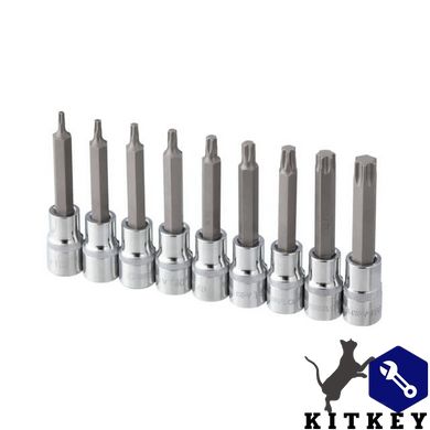 Набор бит TORX 1/2" T20-T60, 100 мм, S2, STORM INTERTOOL ET-8401