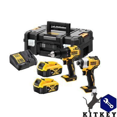 Набір з двох акумуляторних інструментів безщіткових DeWALT DCK2062M2T