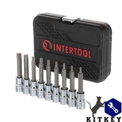 Набор бит TORX 1/2" T20-T60, 100 мм, S2, STORM INTERTOOL ET-8401