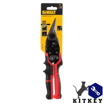 Ножницы по металлу ERGO Aviation длиной 250 мм, левые DeWALT DWHT14673-0