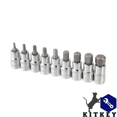 Набор бит HEX 1/2" 4-17, 55 мм, S2, STORM INTERTOOL ET-8405