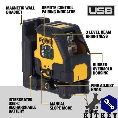 Рівень лазерний лінійний DeWALT DCLE14201GB