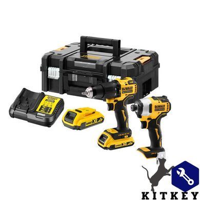 Набір з двох інструментів безщіткових DeWALT DCK2062D2T