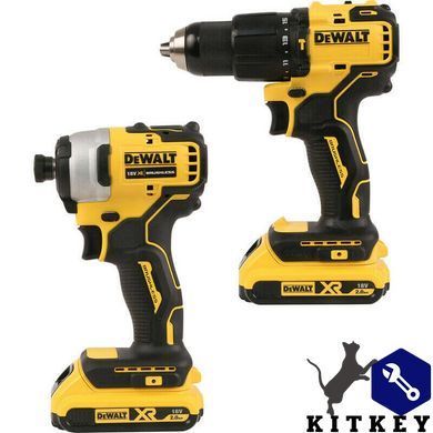 Набір з двох інструментів безщіткових DeWALT DCK2062D2T