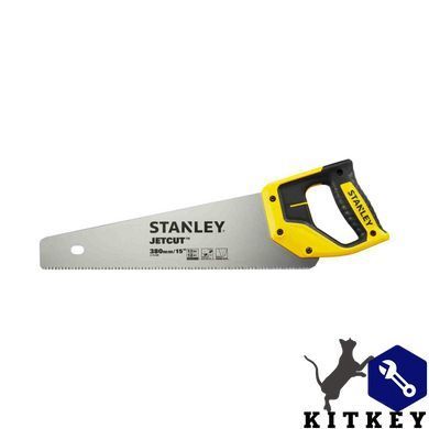 Ножовка Jet-Cut Fine длиной 380 мм для поперечного и продольного реза по древесине STANLEY 2-15-594