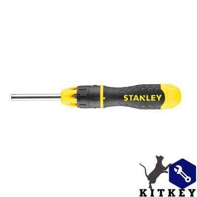 Отверточный держатель Multibit с храповым механизмом и набором из десяти бит STANLEY 0-68-010