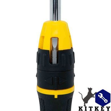 Отверточный держатель Multibit с храповым механизмом и набором из десяти бит STANLEY 0-68-010