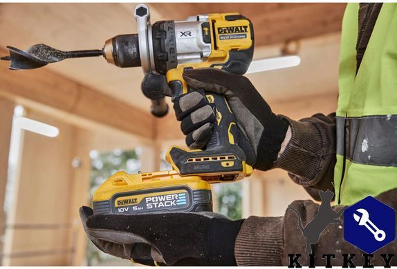 Дрель-шуруповерт аккумуляторная бесщеточная ударная DeWALT DCD1007H2T