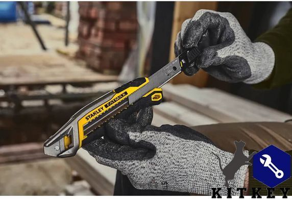 Нож FatMax Integrated Snap Knife длиной 165 мм с лезвием шириной 18 мм с отламывающимися сегментами STANLEY FMHT10594-0
