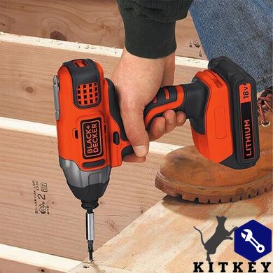 Шуруповерт ударный аккумуляторный бесщёточный BLACK+DECKER BDCIM18N