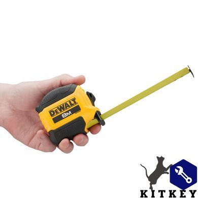 Рулетка вимірювальна TOUGH, 8 м х 28 мм DeWALT DWHT38128-0