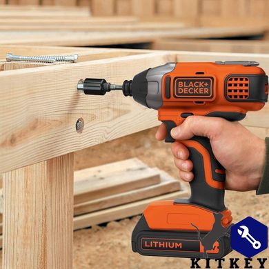 Шуруповерт ударный аккумуляторный бесщёточный BLACK+DECKER BDCIM18N