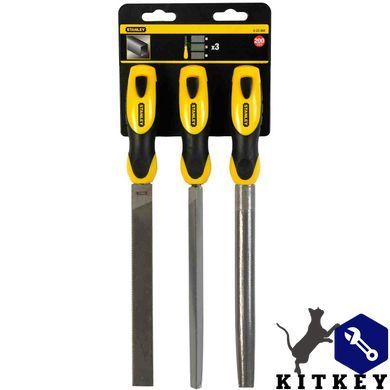 Набор з трьох напилків завдовжки 200 мм з лицевою насічкою STANLEY 0-22-464