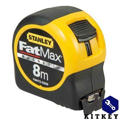Рулетка измерительная FatMax Blade Armorдлиной 8 м, шириной 32 мм, магнитная STANLEY FMHT0-33868
