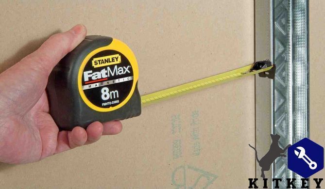 Рулетка измерительная FatMax Blade Armorдлиной 8 м, шириной 32 мм, магнитная STANLEY FMHT0-33868